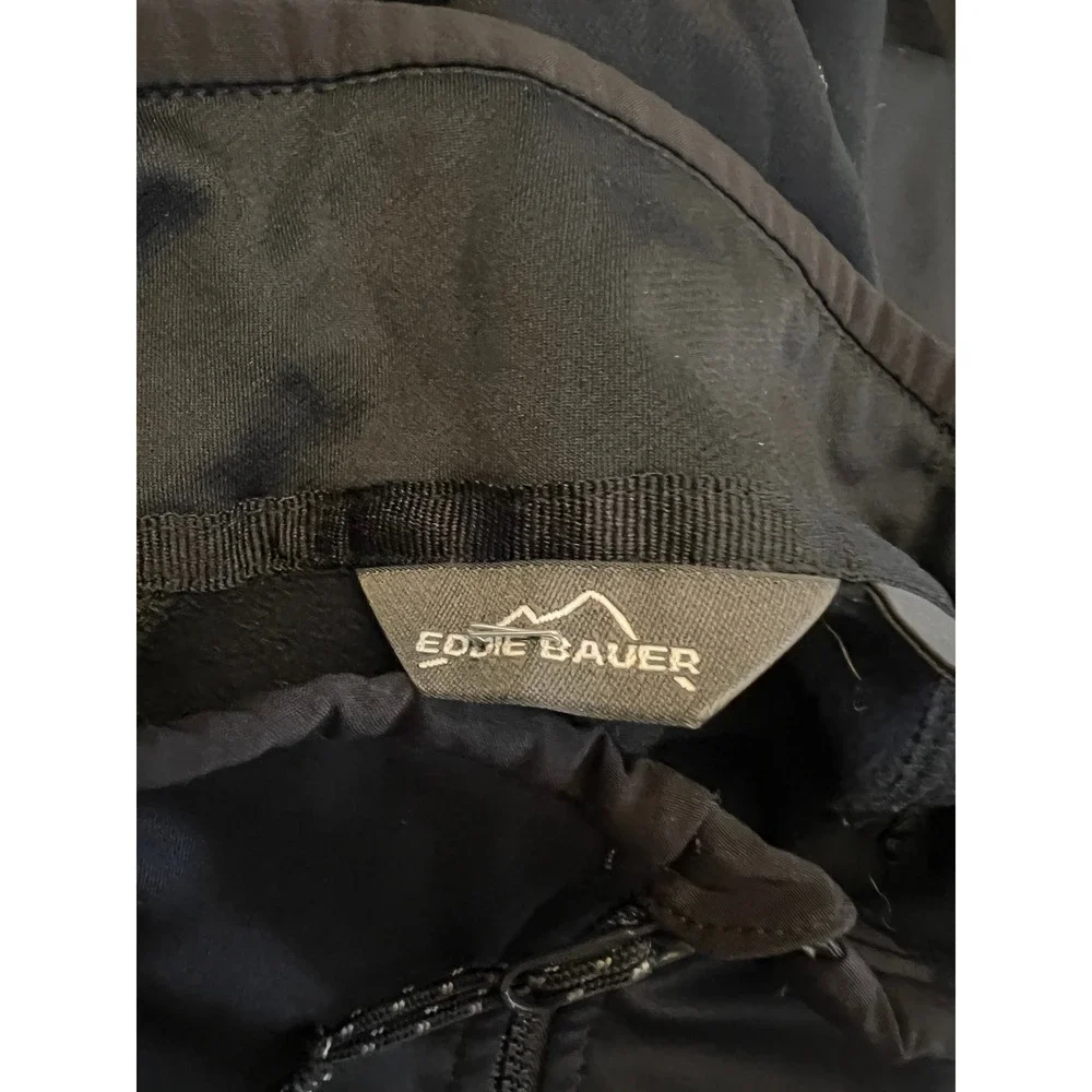 Eddie‎ Bauer Southwest Jacket Mens Large Full Zip Softshell Micro Fleece Black